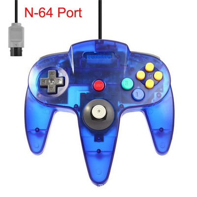 2 Pack Classic Wired N64 Controller Retro Games 64-bit Gamepad Joystick Replacement Controller For N64 Video Games Console