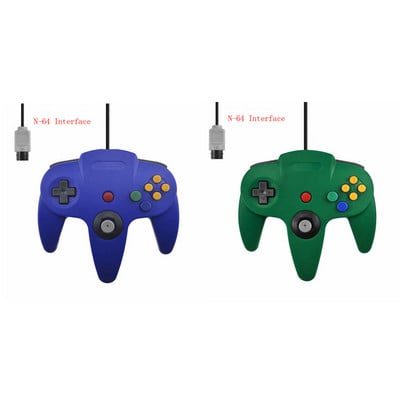 2 Pack Classic Wired N64 Controller Retro Games 64-bit Gamepad Joystick Replacement Controller For N64 Video Games Console