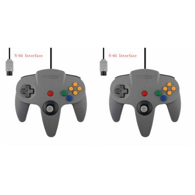 2 Pack Classic Wired N64 Controller Retro Games 64-bit Gamepad Joystick Replacement Controller For N64 Video Games Console