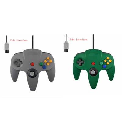 2 Pack Classic Wired N64 Controller Retro Games 64-bit Gamepad Joystick Replacement Controller For N64 Video Games Console