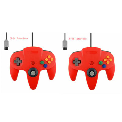 2 Pack Classic Wired N64 Controller Retro Games 64-bit Gamepad Joystick Replacement Controller For N64 Video Games Console