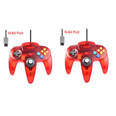 2 Pack Classic Wired N64 Controller Retro Games 64-bit Gamepad Joystick Replacement Controller For N64 Video Games Console