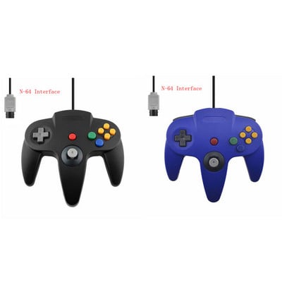 2 Pack Classic Wired N64 Controller Retro Games 64-bit Gamepad Joystick Replacement Controller For N64 Video Games Console