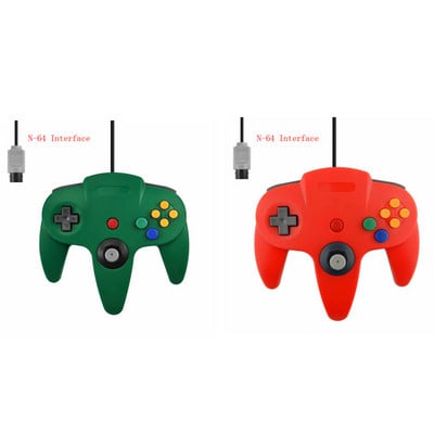 2 Pack Classic Wired N64 Controller Retro Games 64-bit Gamepad Joystick Replacement Controller For N64 Video Games Console