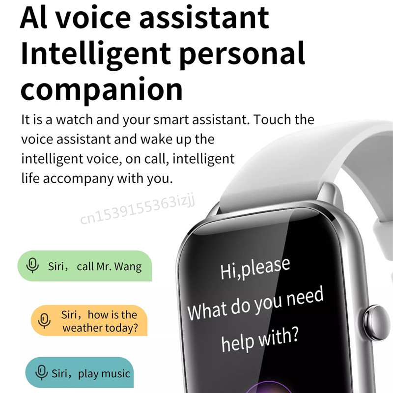 Έξυπνο ρολόι KT65/ C61 ανδρικό 1,9 ιντσών Bluetooth Call Heart Rate Monitoring AI Voice Assistant Wristwatch Lady Smartwatch