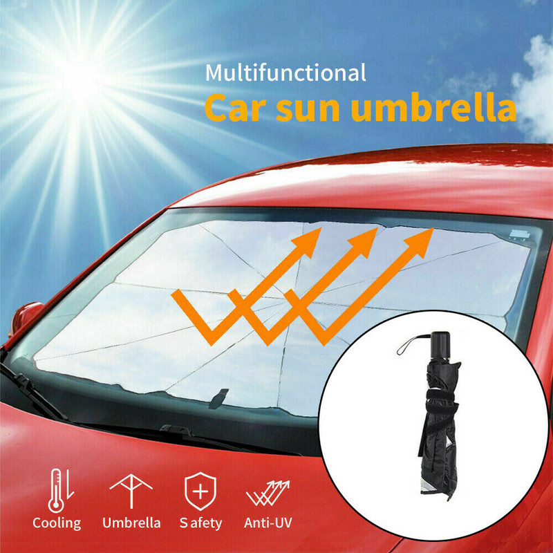 Protector de parasolar auto Umbrelă de soare Accesorii de protecție interioară a parbrizului Umbrelă de protecție solară auto geam față