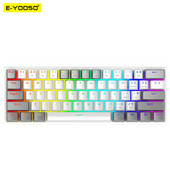E-YOOSO Z11 RGB USB 60% Mini tastatură mecanică pentru jocuri întrerupător albastru roșu 61 taste Cablu detașabil cu fir, portabil pentru computer de călătorie