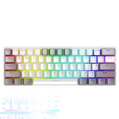 E-YOOSO Z11 RGB USB 60% Mini tastatură mecanică pentru jocuri întrerupător albastru roșu 61 taste Cablu detașabil cu fir, portabil pentru computer de călătorie
