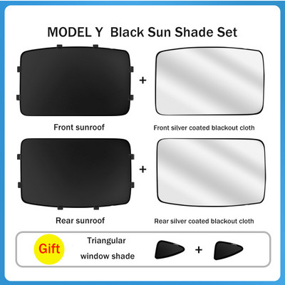 Pentru Tesla Model3 ModelY 2017-2022 Față Spate Trapă Parbriz Luminar Plasă de umbrire Upgrade Umbrele de soare Parasolar de sticlă