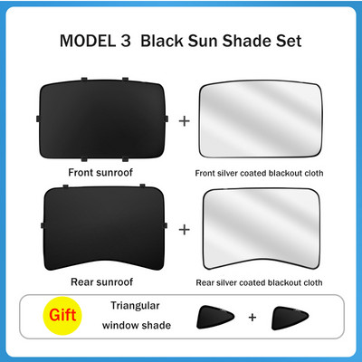 Pentru Tesla Model3 ModelY 2017-2022 Față Spate Trapă Parbriz Luminar Plasă de umbrire Upgrade Umbrele de soare Parasolar de sticlă