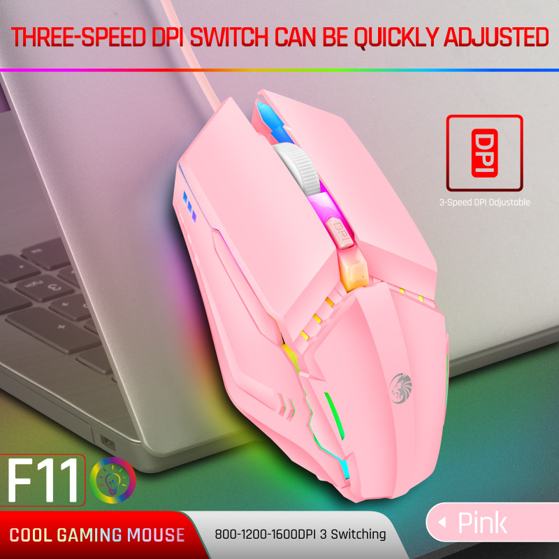 F11 Új irodai egér USB vezetékes játék egér számítógéphez Sport Rugalmas árú irodai vezetékes usb egér