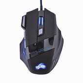 Mouse de gaming cu fir USB Mouse de computer Gaming RGB Mause Gamer Mouse ergonomic 7 butoane 5500DPI LED Mouse de joc silențios pentru PC Laptop
