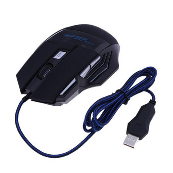 Ενσύρματο ποντίκι gaming USB Ποντίκι υπολογιστή Gaming RGB Mause Gamer Εργονομικό ποντίκι 7 κουμπιού 5500DPI LED Silent Game Ποντίκια για φορητό υπολογιστή