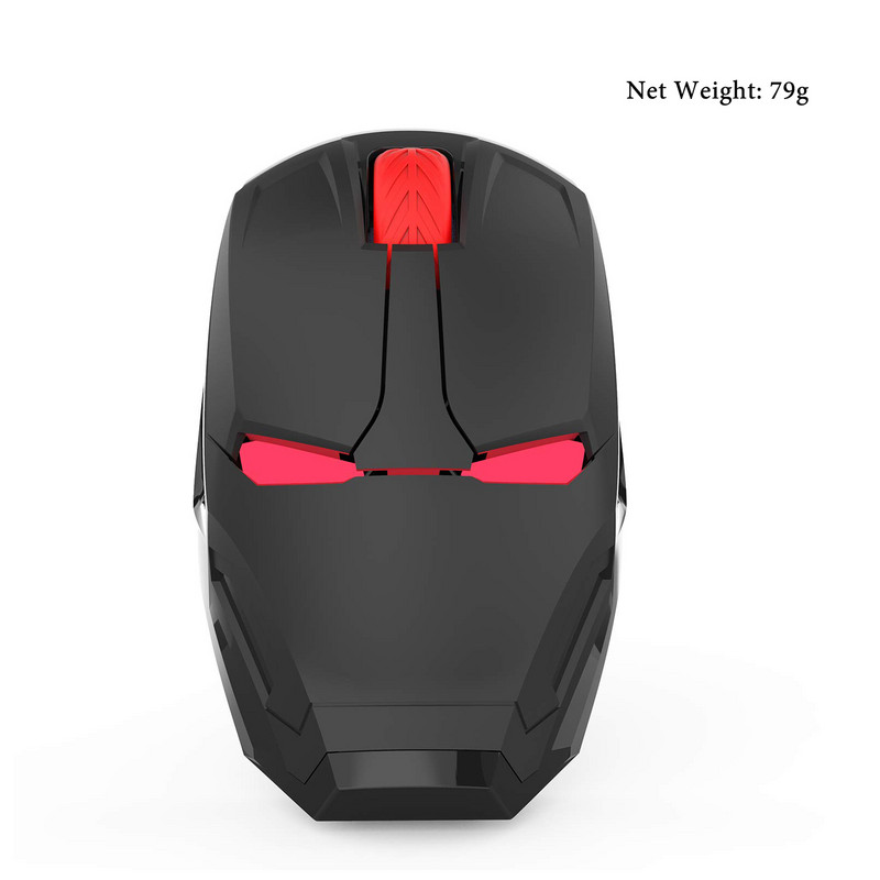 Mouse fără fir ergonomic Iron Man LED 2.4G Optical Silence Noutate cu receptor USB Mouse cool pentru copii Laptop/PC/MAC Win11