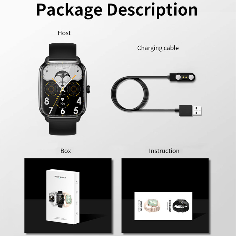 Pentru Xiaomi Huawei Samsung 1.9 inch Bluetooth Call Smart Watch Bărbați 100 moduri sport 2023 Noi doamne SmartWatch AI Voice Assistant