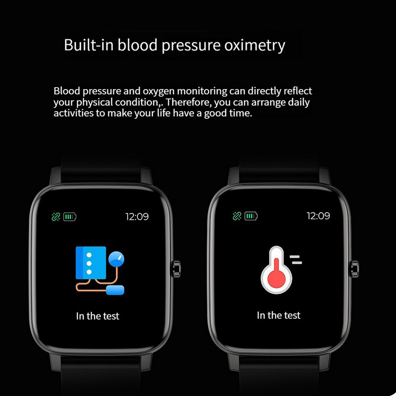 Ceas inteligent HD Full Touch Ceasuri sportive noi, bărbați și femei, Apel Bluetooth SOS Detectare ritm cardiac Monitorizarea somnului tensiunii arteriale