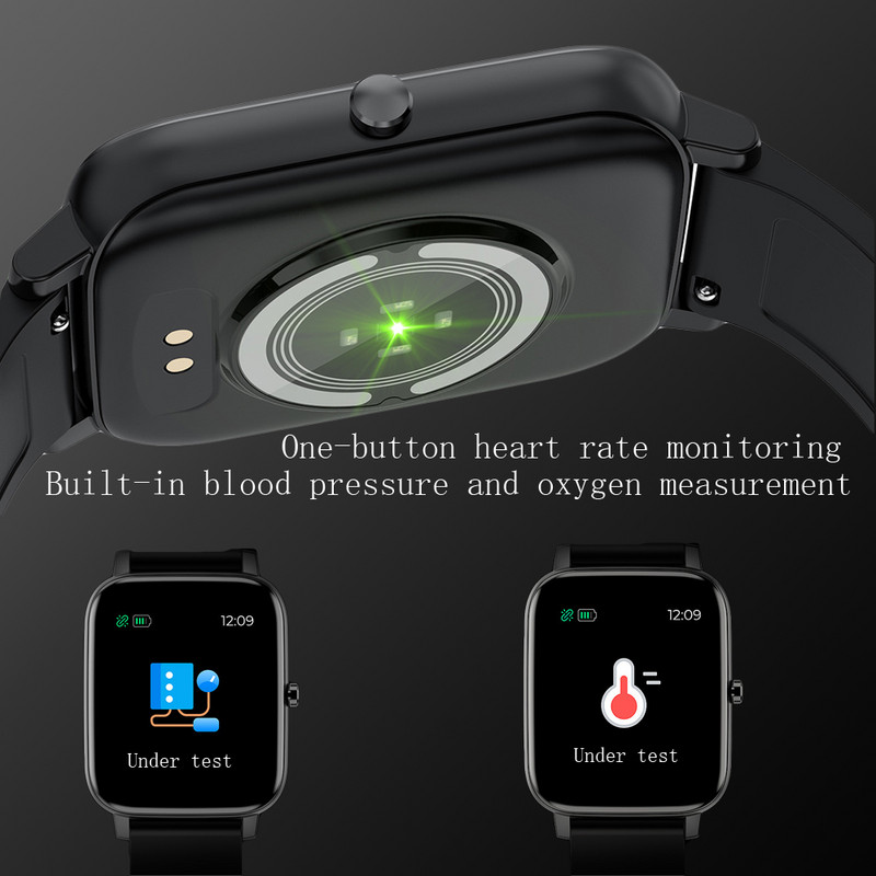 Ceas inteligent HD Full Touch Ceasuri sportive noi, bărbați și femei, Apel Bluetooth SOS Detectare ritm cardiac Monitorizarea somnului tensiunii arteriale