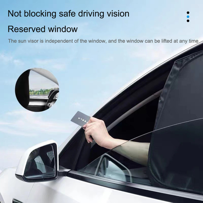 Pentru Tesla Model 3/Y 2017-2022 Parasolar geam lateral Umbrire de intimitate Umbrire Izolatie parbriz fata spate + strat reflectorizant