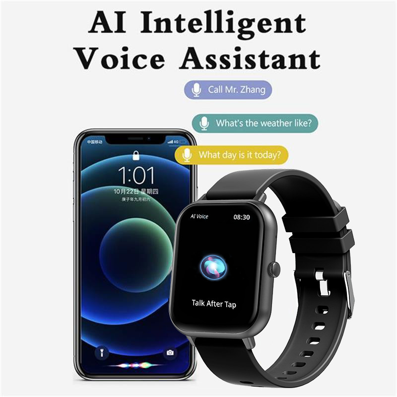 2023 Ceas inteligent pentru bărbați, apel Bluetooth, pentru femei, ritm cardiac, asistent vocal, ceas inteligent pentru bărbați, ceasuri inteligente sportive pentru Android IOS + Box