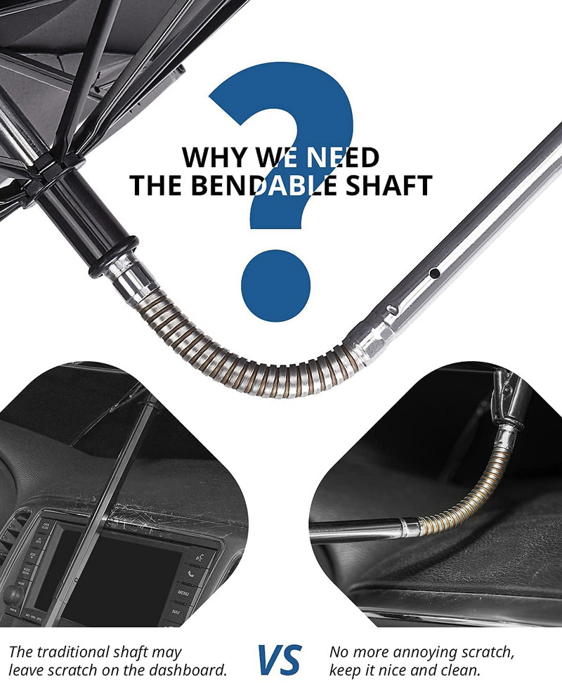 Rotire la 360° Arbore pliabil Parbriz automat pliabil Umbrelă de parbriz Umbrelă de umbrire față de mașină