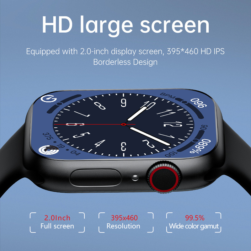 2023 Nou WS57 Ceas inteligent pentru bărbați Sport Waterprrof Apel Bluetooth 2,0 inci Ceas inteligent cu ecran tactil complet mare