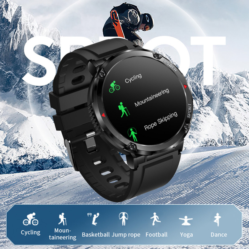 Ceas inteligent sport T30 IP67, 1,6 inchi, ceas inteligent la modă, monitorizare ritm cardiac pentru somn, BT5.0, player muzical, curea de ceas de mână pentru femei