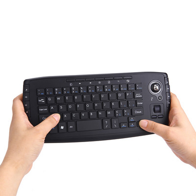 Mini 2,4G juhtmeta klaviatuur juhtkuuli klaviatuur sülearvuti jaoks Kaasaskantav multifunktsionaalne juhtkuuli õhuhiir Korralik disain