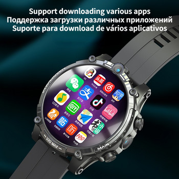 LZAKMR V20 4G Έξυπνο ρολόι Android OS Εφαρμογή Διαδικτύου Λήψη Παιχνιδιού Βίντεο HeartRate 5MP Διπλή κάμερα SIM Κλήση 128G ROM 1,6\