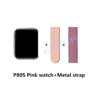 Ceas inteligent P80S Mod multi-sport Monitor de fitness Monitor ritm cardiac Tensiune arterială Oxigen Telecomandă Camera foto Memento mesaj VS P8