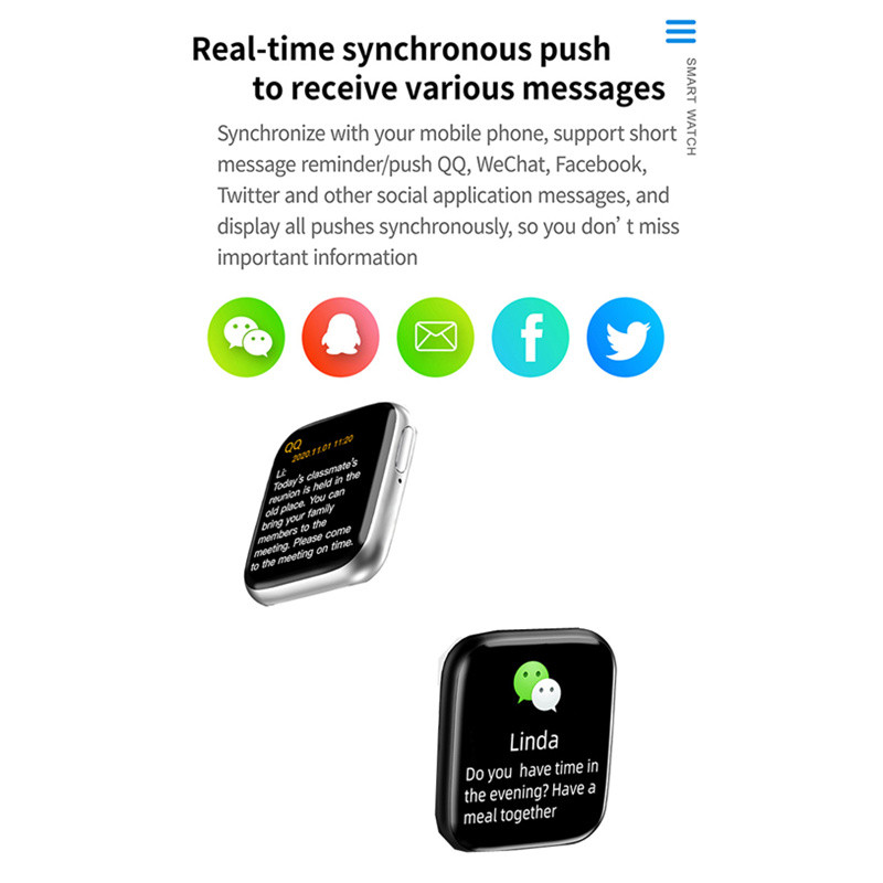 Ceas inteligent P80S Mod multi-sport Monitor de fitness Monitor ritm cardiac Tensiune arterială Oxigen Telecomandă Camera foto Memento mesaj VS P8