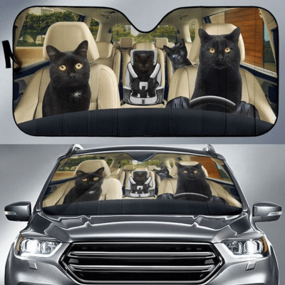Bombay cat autós napernyő, Bombay macska szélvédő, Cats családi napernyő, macskaautó-tartozékok, autódísz, ajándék apának, anyának