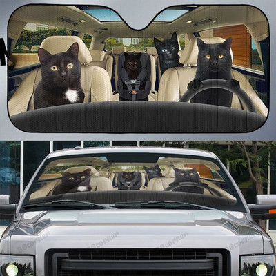 Bombay cat autós napernyő, Bombay macska szélvédő, Cats családi napernyő, macskaautó-tartozékok, autódísz, ajándék apának, anyának