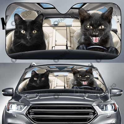Bombay cat autós napernyő, Bombay macska szélvédő, Cats családi napernyő, macskaautó-tartozékok, autódísz, ajándék apának, anyának