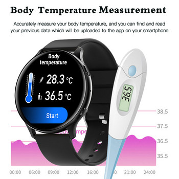 Нов смарт часовник за възпроизвеждане на музика Мъжки Bluetooth разговор AI Гласов асистент Прогноза за времето SmartWatch Жени Часовник за откриване на температура