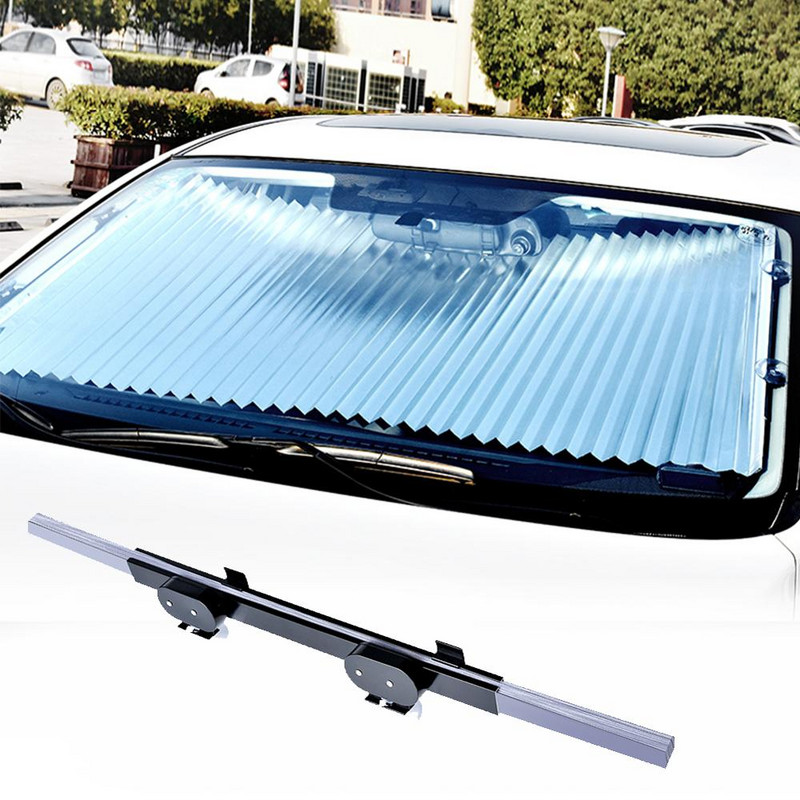 46-65CM retractabil SUV camion parbriz față mașină umbrelă de soare geam din spate umbrelă de protecție UV cortină parbriz mașină parasolar