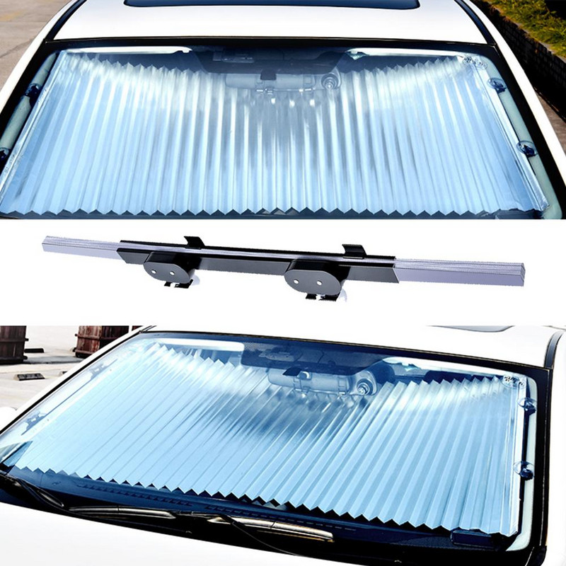46-65CM retractabil SUV camion parbriz față mașină umbrelă de soare geam din spate umbrelă de protecție UV cortină parbriz mașină parasolar