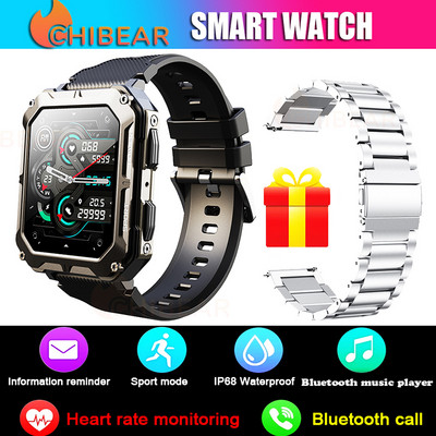 ChiBear Bluetooth Call Smart Watch Men 1,83 inch 240*286 HD Screen 120+ Sport Mode Fitness Tracker IP68 Waterproof Smartwatch Man