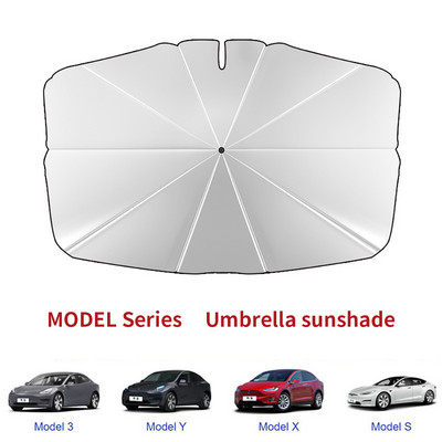 Parasolar pentru parbriz auto, blocuri de protecție împotriva razelor UV Parasolar pliabil pentru Tesla Model 3/Y/X/S 2017-2022 Accesorii auto