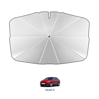 Auto vējstikla saulessargs, UV staru aizsargs, salokāms saulessargs Tesla modeļa 3/Y/X/S 2017-2022 automašīnu piederumiem