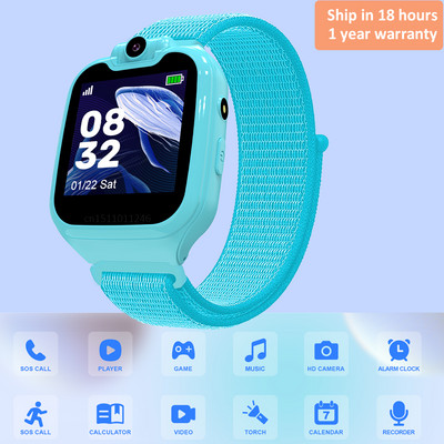 Ceasuri inteligente Jocuri Copii Apel telefonic SOS 1,54 inch Cu card TF 512M Înregistrare video muzicală Ceas inteligent pentru copii Cameră Cadouri fete