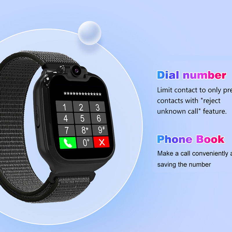 Ceasuri inteligente Jocuri Copii Apel telefonic SOS 1,54 inch Cu card TF 512M Înregistrare video muzicală Ceas inteligent pentru copii Cameră Cadouri fete