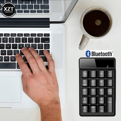 Juhtmeta numbriklaviatuur/kalkulaator Taaslaetav mini 19 klahviga Bluetooth-hover digitaalse ekraaniga nutika klaviatuuriga Kontoritarbed