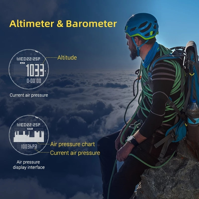 Ceas digital de scufundări pentru bărbați Scuba Diving NDL (fără timp de decor) Ceasuri de scufundare 50M Altimetru busolă pentru Huawei Android IOS Vânzare caldă