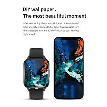 Смарт часовник Gearvita Q18 1,75-инчов пълен сензорен екран Направи си сам циферблат Кръвно налягане Сърдечен ритъм Smartwatch VS DTX 2021 Нов