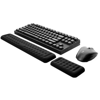 Suport pentru încheietura mâinii pentru tastatură și mouse Suport de sprijin pentru palme din spumă cu memorie ergonomică pentru tastare și jocuri pentru ameliorarea și repararea durerii la încheietura mâinii
