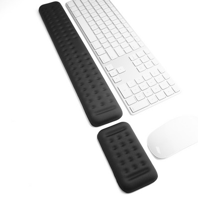 Suport pentru încheietura mâinii pentru tastatură și mouse Suport de sprijin pentru palme din spumă cu memorie ergonomică pentru tastare și jocuri pentru ameliorarea și repararea durerii la încheietura mâinii