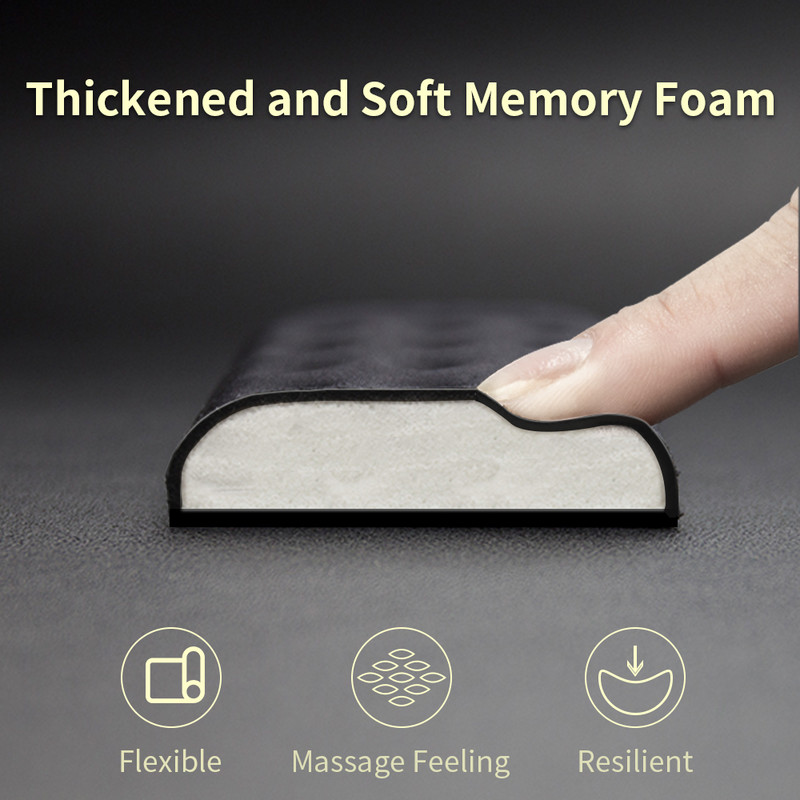 Suport pentru încheietura mâinii pentru tastatură și mouse Suport de sprijin pentru palme din spumă cu memorie ergonomică pentru tastare și jocuri pentru ameliorarea și repararea durerii la încheietura mâinii