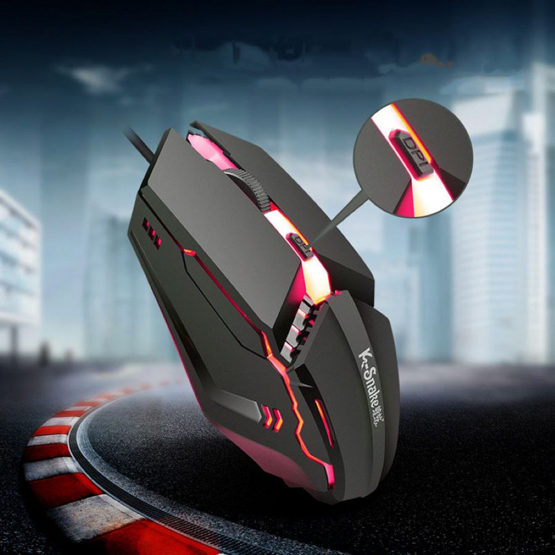 Viper 1600 DPI Mouse Desktop Notebook Universal M11 E-Sports USB Mouse Luminos K-Snaker Mâină stânga și dreaptă pentru laptop