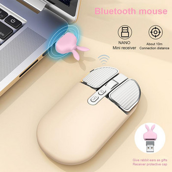 RYRA M203 Ασύρματο ποντίκι δεύτερης γενιάς Single Mode Mute Girl Cute Powder Laptop Office Home Ποντίκι φόρτισης