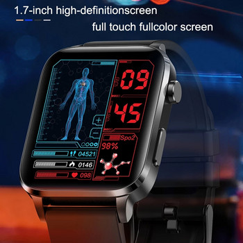 Μη επεμβατικό έξυπνο ρολόι ζάχαρης αίματος Ανδρικό ρολόι με λέιζερ Τρία Υψηλό ΗΚΓ PPG Καρδιακός Ρυθμός Πίεσης Υγείας Έξυπνο Ρολόι